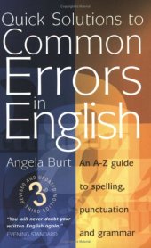 book Quick Solutions to Common Errors in English