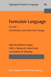 book Formulaic Language, Vol. 1: Distribution and Historical Change