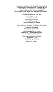 book A Theory of Universals: Volume 2: Universals and Scientific Realism (v. 2)