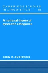 book A notional theory of syntactic categories