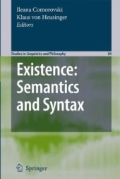 book Existence: Semantics and Syntax