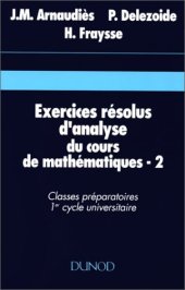 book Exercices résolus d'analyse du cours de mathématiques