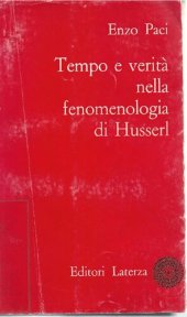 book Tempo e verità nella fenomenologia di Husserl