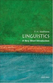 book Linguistics: A Very Short Introduction