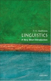 book Linguistics a very short introduction