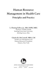 book Human resource management in health care: principles and practice