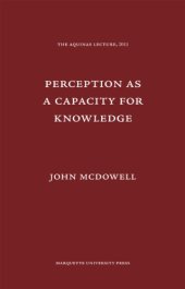 book Perception as a capacity for knowledge