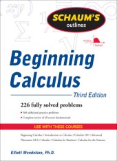 book Schaum's outline of theory and problems of beginning calculus