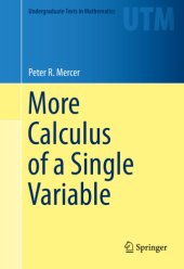 book More Calculus of a Single Variable