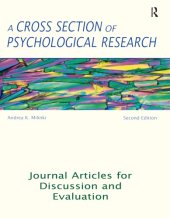 book A cross section of psychological research: journal articles for discussion and evaluation