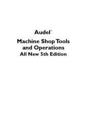 book AudelMachine Shop Tools and Operations