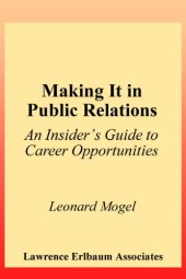 book Making it in public relations an insider's guide to career opportunities