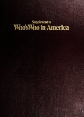 book Supplement to Who’s Who in America: 45th edition 1989-1990