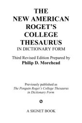 book New American Roget's College Thesaurus in Dictionary Form (Revised & Updated)