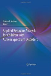 book Applied Behavior Analysis for Children with Autism Spectrum Disorders