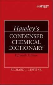 book Hawley's Condensed Chemical Dictionary