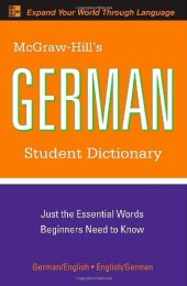 book McGraw-Hill's German student dictionary