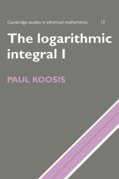 book The Logarithmic Integral: Volume 1