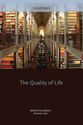 book The quality of life: a study prepared for the World Institute for Development Economics Research (WIDER) of the United Nations University