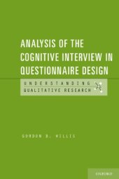 book Analysis of the cognitive interview in questionnaire design