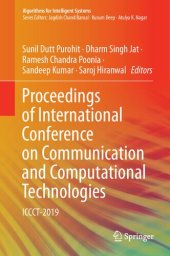 book Proceedings of International Conference on Communication and Computational Technologies ICCCT-2019