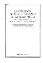 book La Cuestión De Los Universales En La Edad Media. Selección de textos