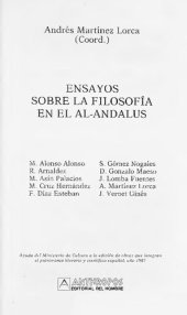 book Ensayos sobre la filosofía en Al-Andalus