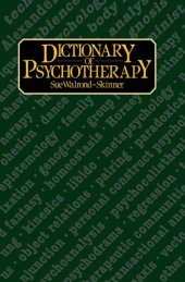 book A dictionary of psychotherapy