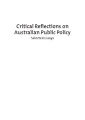 book Critical reflections on Australian public policy: selected essays