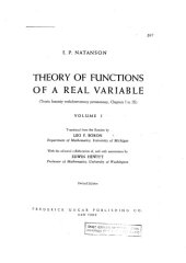 book Theory of Functions of a Real Variable