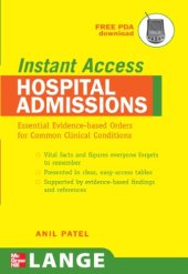 book Lange instant access: hospital admissions: essential evidence-based orders for common clinical conditions