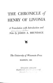 book The Chronicle of Henry Of Livonia