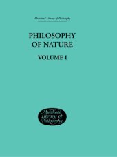 book Philosophy of nature. Vol. 1