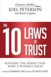 book The 10 Laws of Trust Building the Bonds That Make a Business Great