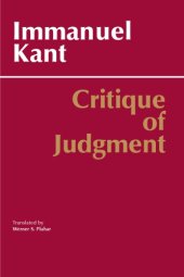 book Critique of judgment