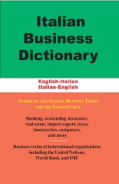 book Italian business dictionary: English-Italian, Italian-English