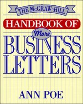 book The McGraw-Hill handbook of more business letters