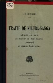 book Traité de kiluba-sanga