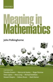 book Meaning in Mathematics