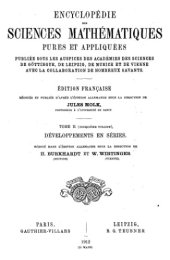 book Encyclopedie des sciences mathematiques