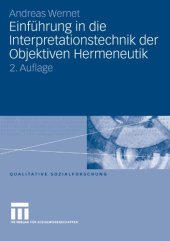 book Einführung in die Interpretationstechnik der Objektiven Hermeneutik