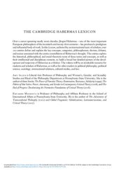 book The Cambridge Habermas Lexicon