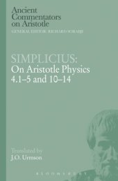 book Simplicius: On Aristotle Physics 4.1-5 and 10-14