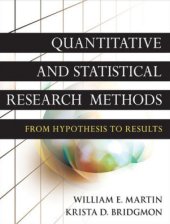 book Quantitative And Statistical Research Methods: From Hypothesis To Results