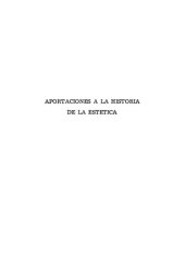 book Aportaciones a la historia de la estética