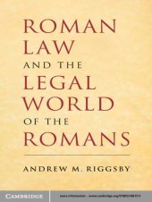 book Roman Law and the Legal World of the Romans