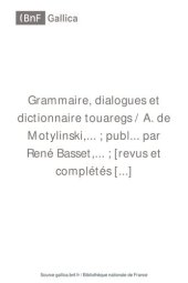 book Grammaire, dialogues et dictionnaire touaregs