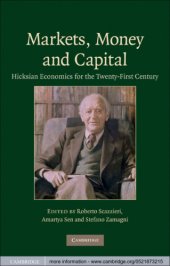 book Markets, money and capital: Hicksian economics for the twenty-first century