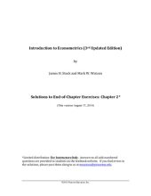 book Introduction to Econometrics:Solutions to End-of-Chapter Exercises