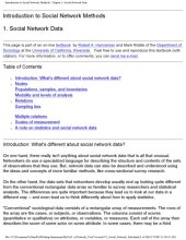 book Introduction to social network methods